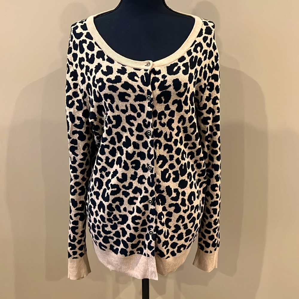 A New Day Leopard-Print Cardigan, XL